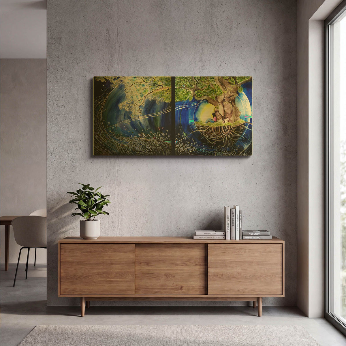 'Refuge' By Rita Shimelfarb Gold Metal Wall Art