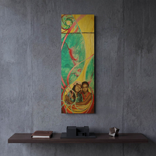 'Love And Faith' By Rita Shimelfarb Gold Metal Wall Art
