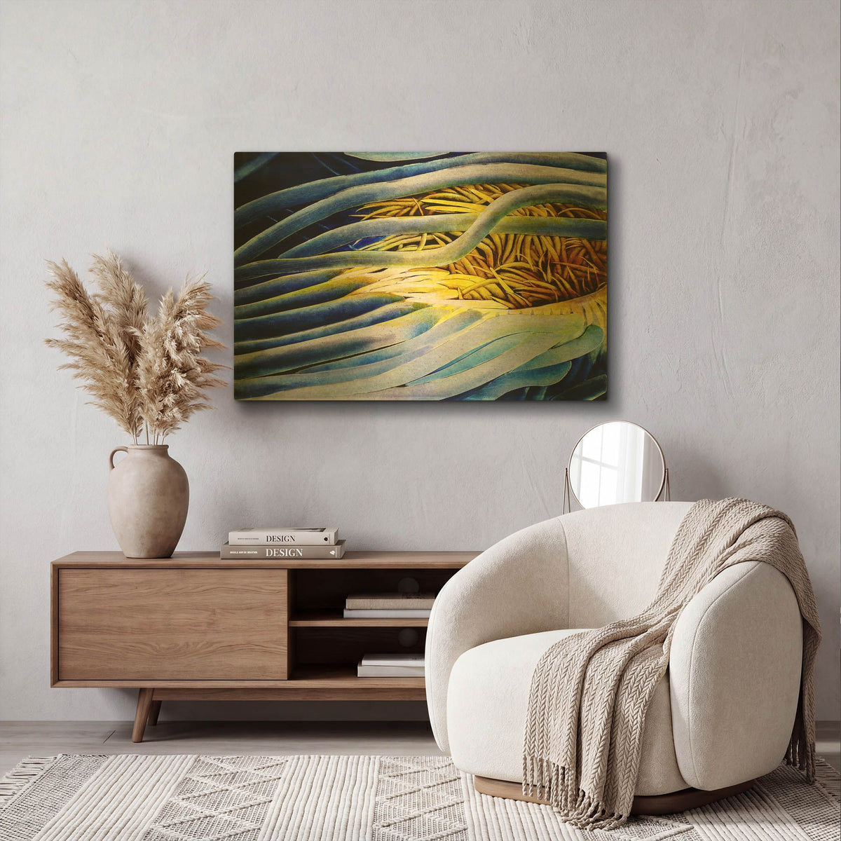 'Anemone Cerianthid' By Rita Shimelfarb Gold Metal Wall Art