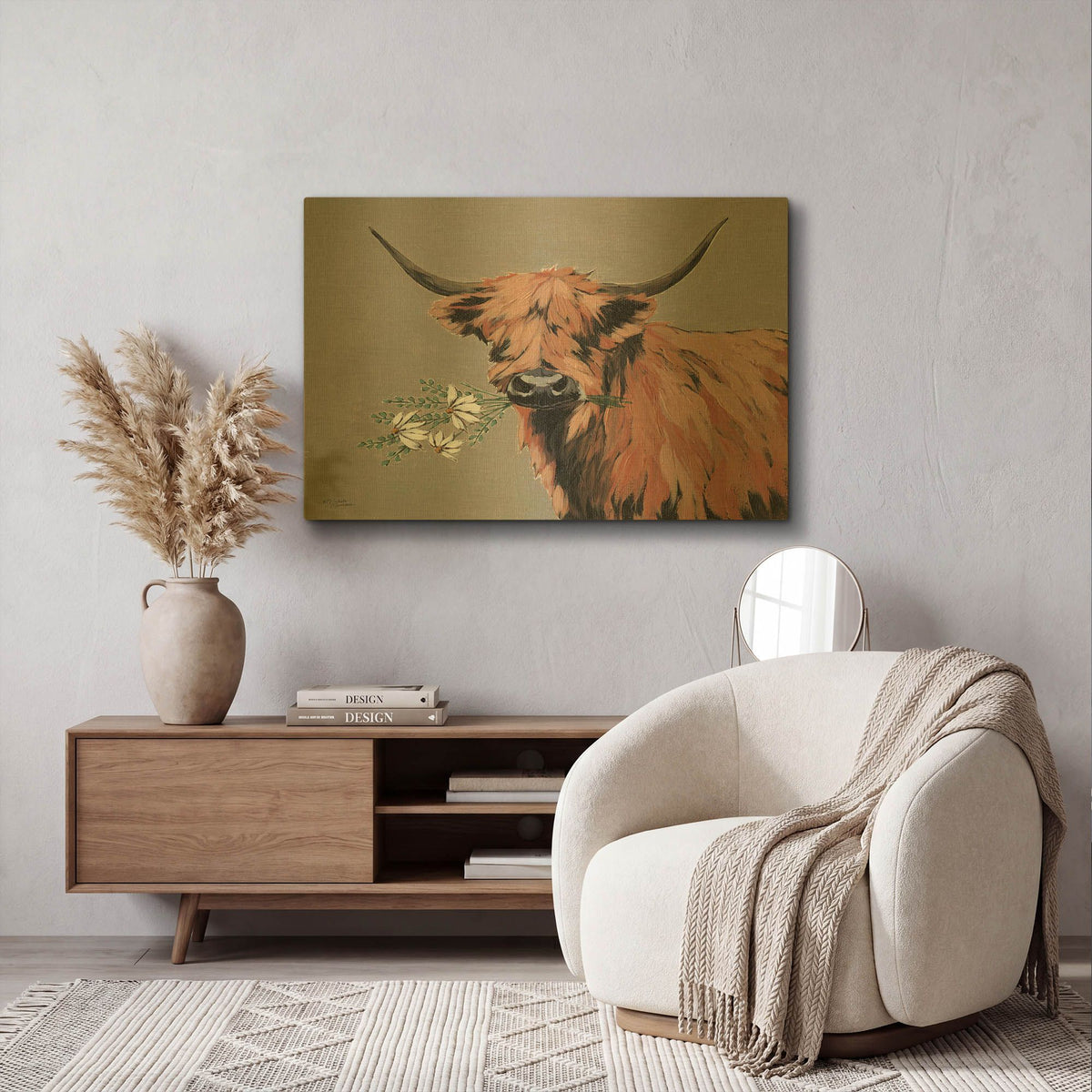 'Daisy Mae' By Michele Norman Gold Metal Wall Art