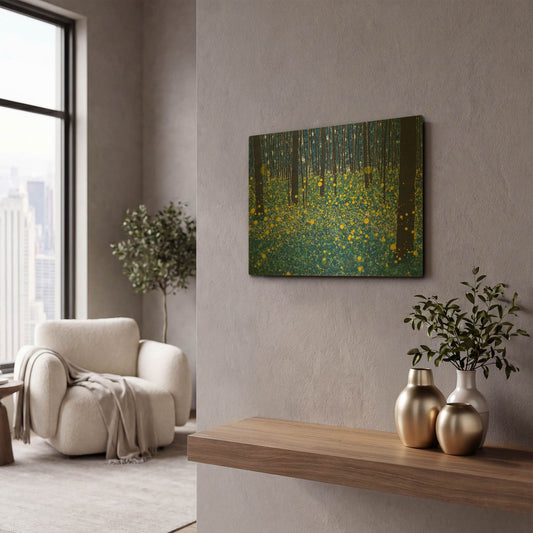 'Luminous Landscape' By DB Waterman Gold Metal Wall Art