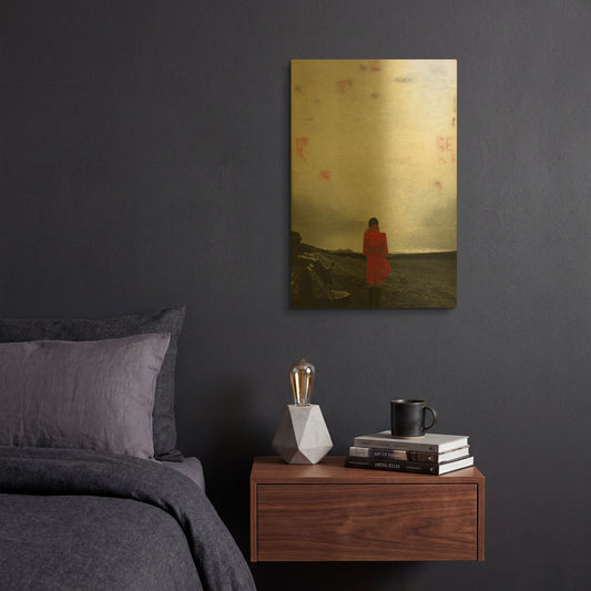 'Road To Newhere Landscape' By DB Waterman Gold Metal Wall Art