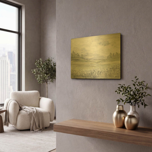 'Meadow' By Roey Ebert Gold Metal Wall Art