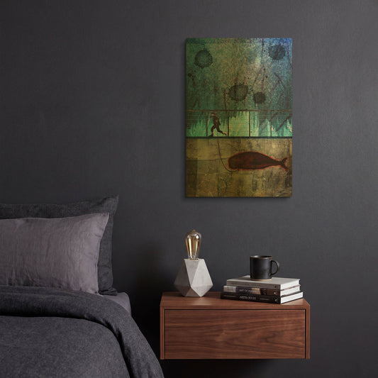 'Imaginary Friend' By DB Waterman Gold Metal Wall Art
