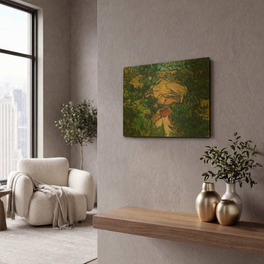 'Entrance To A Quarry' By Vincent Van Gogh Gold Metal Wall Art