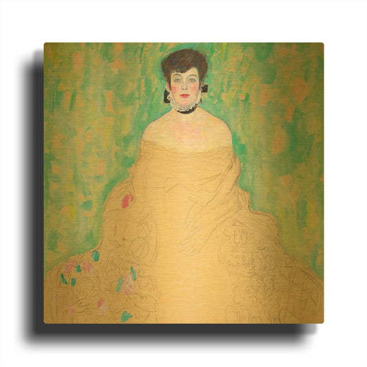 'Amalie Zuckerkandl' By Gustav Klimt Gold Metal Wall Art