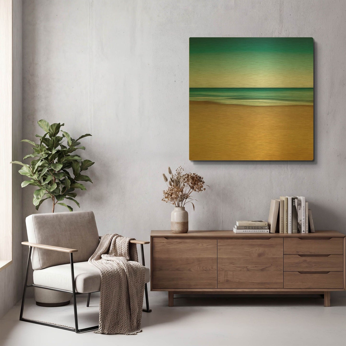 'Montauk Mood' By Kathrine Gendreau Gold Metal Wall Art