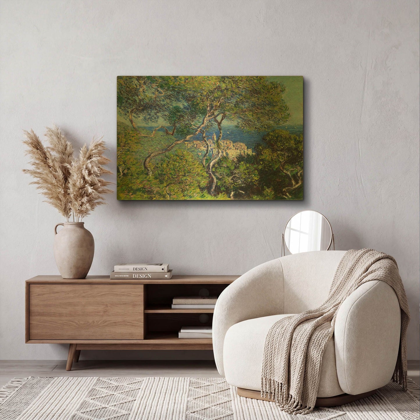 'Bordighera' By Claude Monet Gold Metal Wall Art