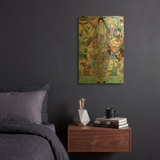 'Portrait of Friederike Maria Beer' By Gustav Klimt Gold Metal Wall Art