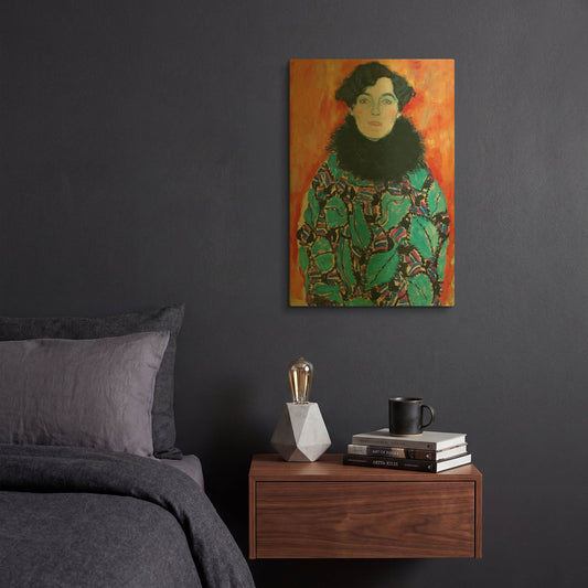 'Johanna Staude' By Gustav Klimt Gold Metal Wall Art