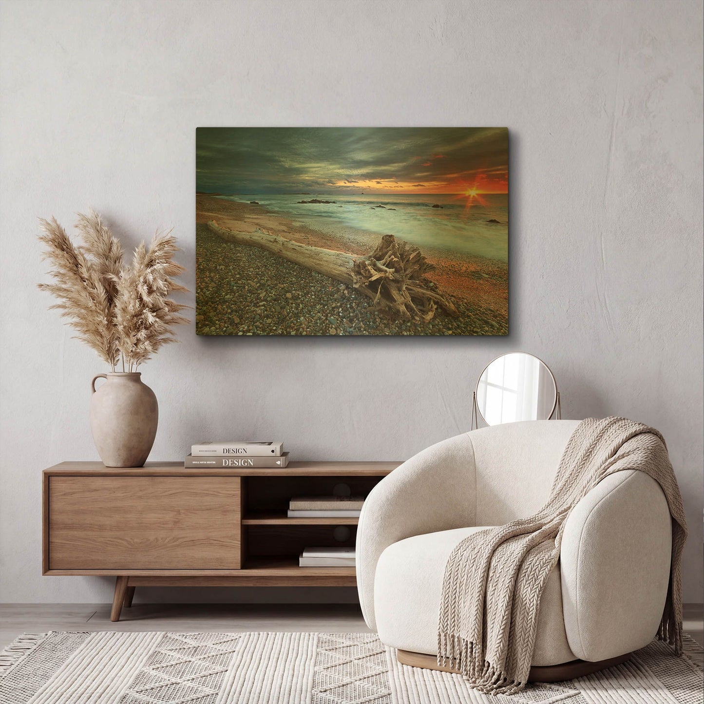 'Sakonnet Driftwood' By Kathrine Gendreau Gold Metal Wall Art