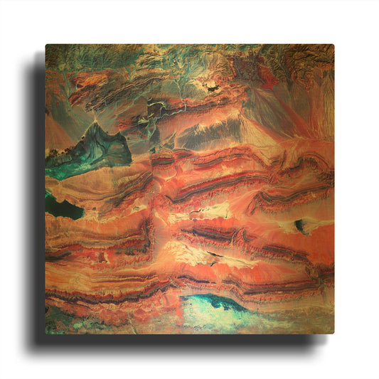 'Earth As Art Faults' By NASA Earth As Art Gold Metal Wall Art