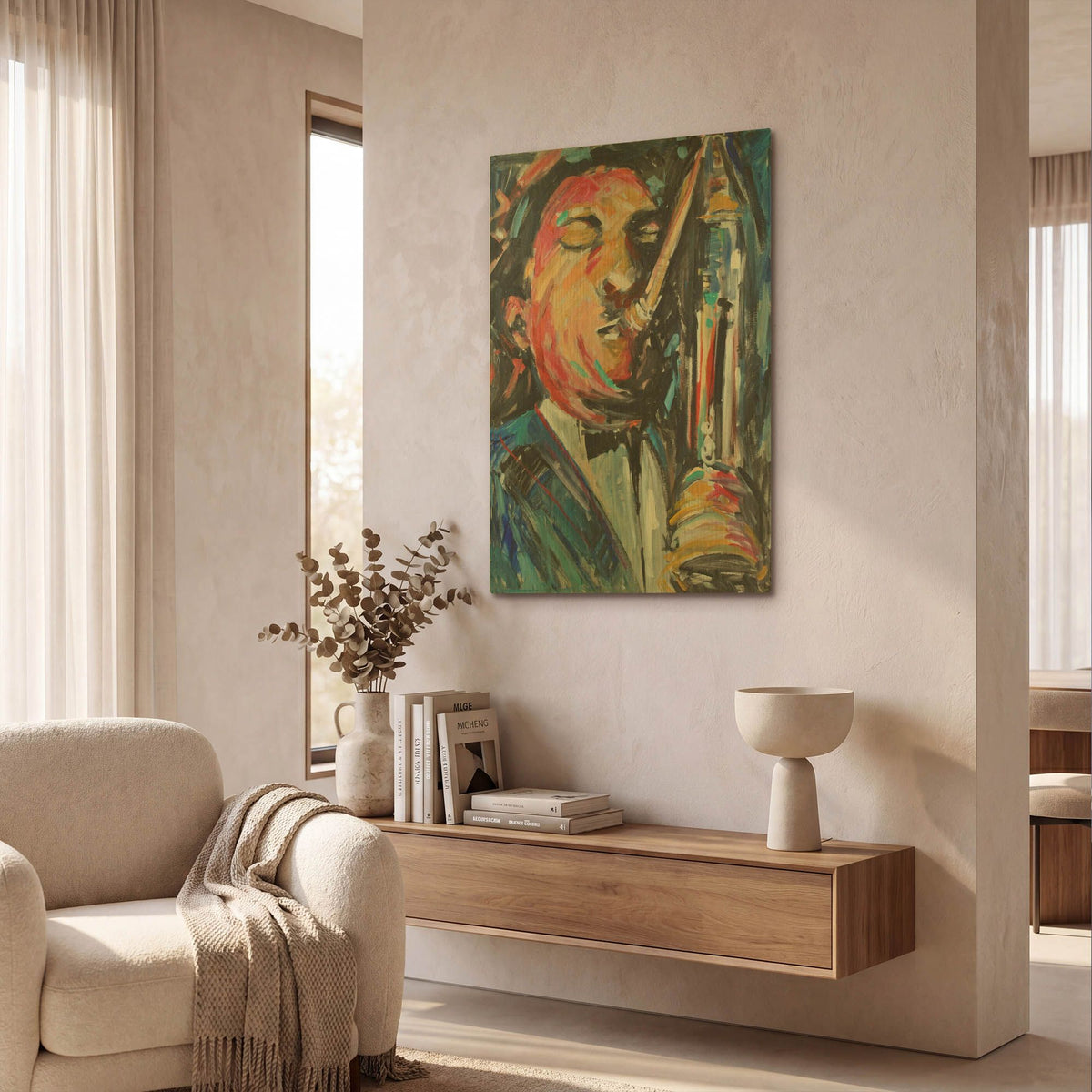'Sax Man' By JD Gold Metal Wall Art