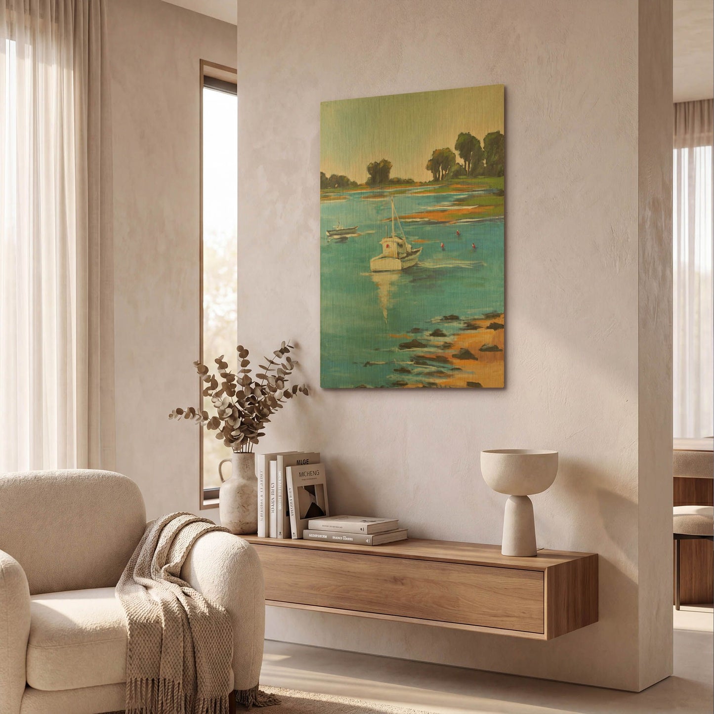 'Low Tide' By JD Gold Metal Wall Art