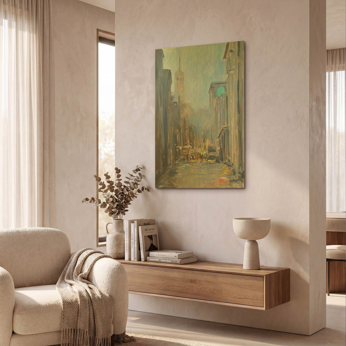 'City View' By JD Gold Metal Wall Art