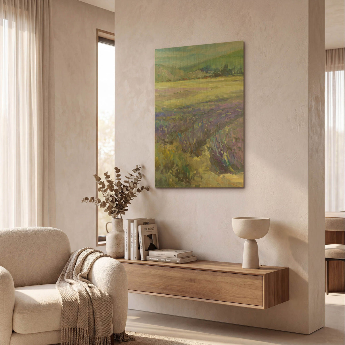 'Lavender' By JD Gold Metal Wall Art