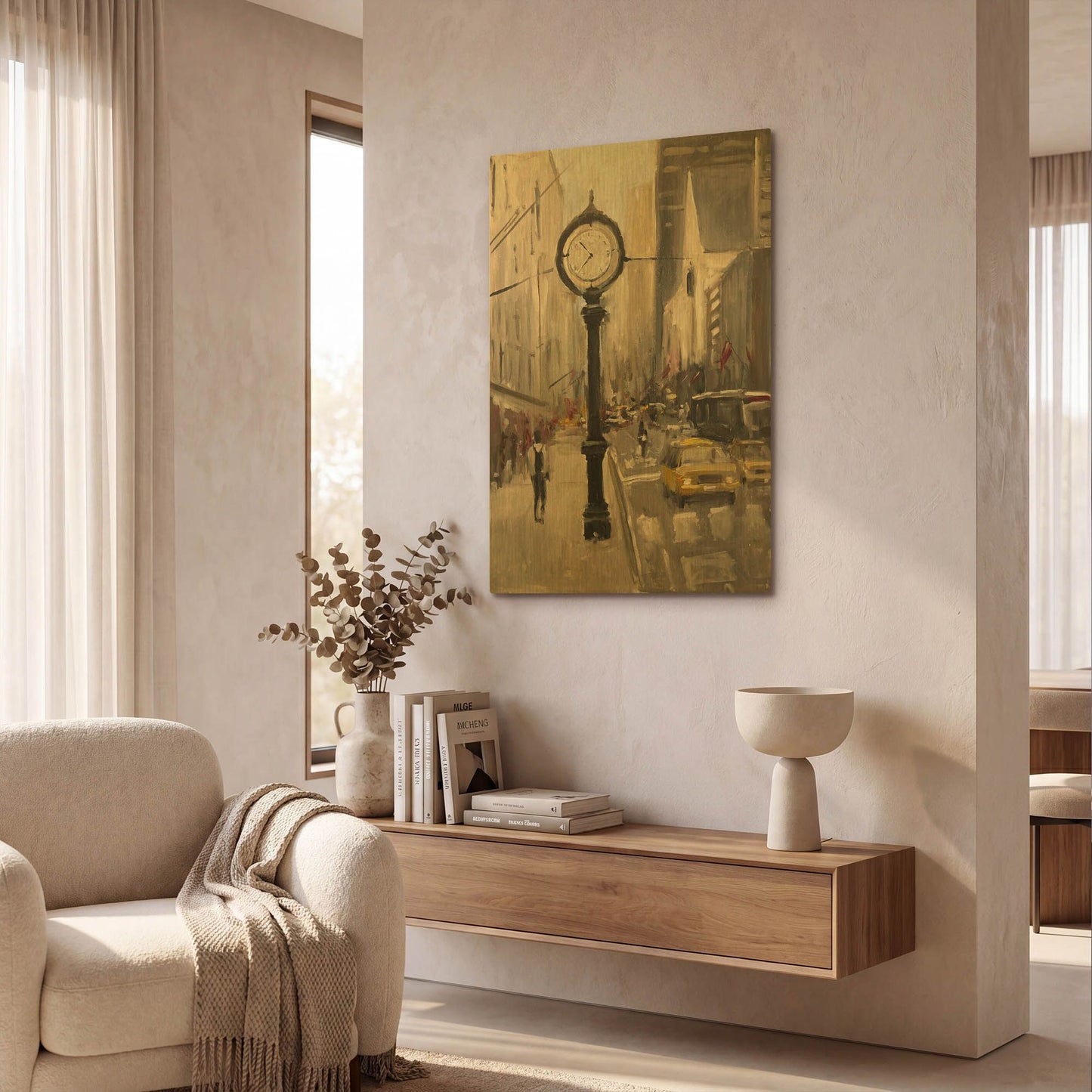 'City Time' By JD Gold Metal Wall Art