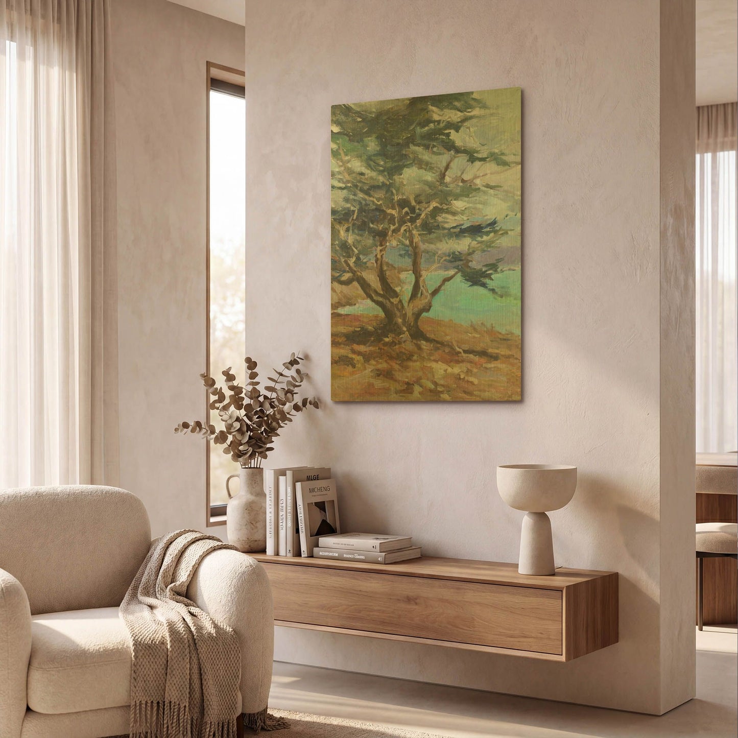 'Lone Tree' By JD Gold Metal Wall Art
