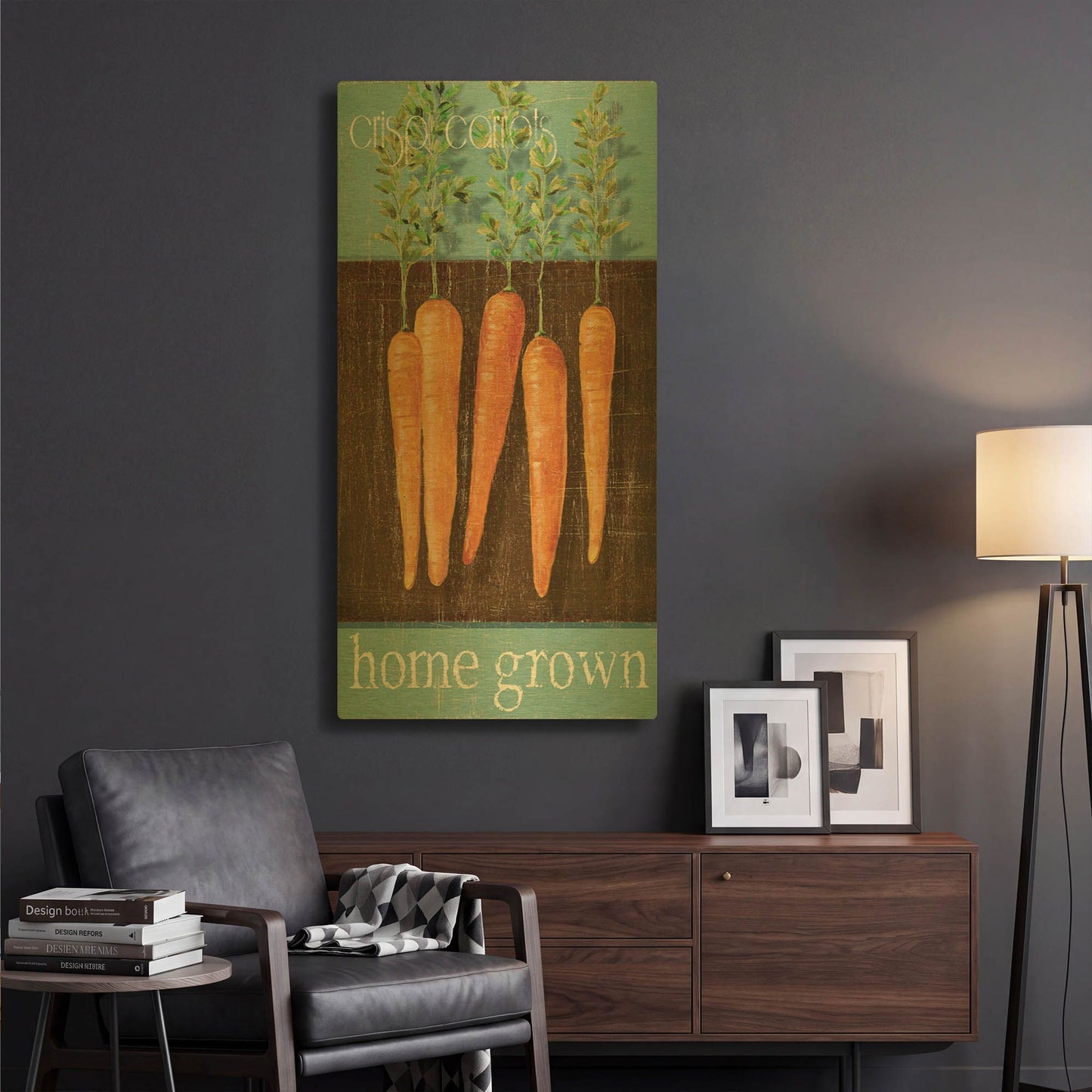 'Crisp Carrots' By JD Gold Metal Wall Art