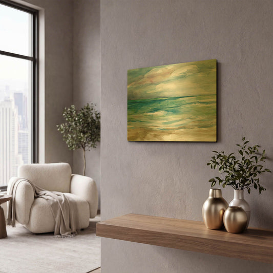 'Low Tide 2' By JD Gold Metal Wall Art