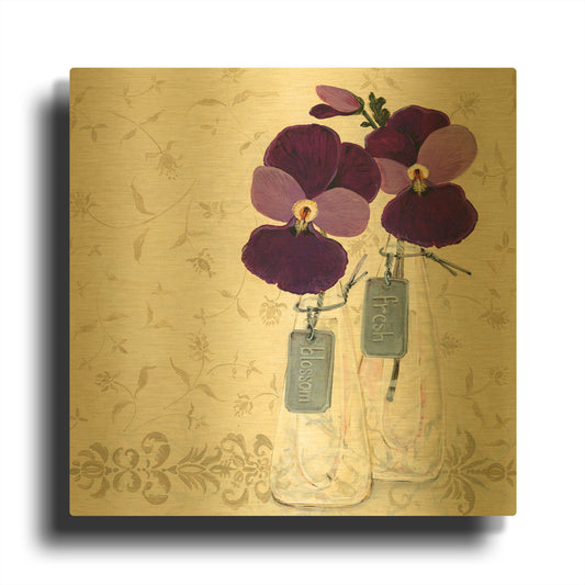 'Inspired Purple' By JD Gold Metal Wall Art