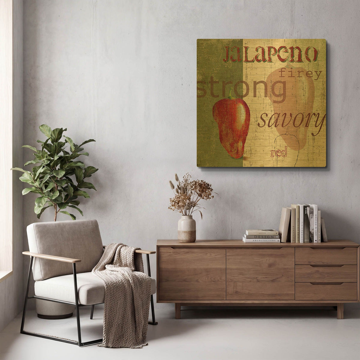 'Jalapeno' By JD Gold Metal Wall Art
