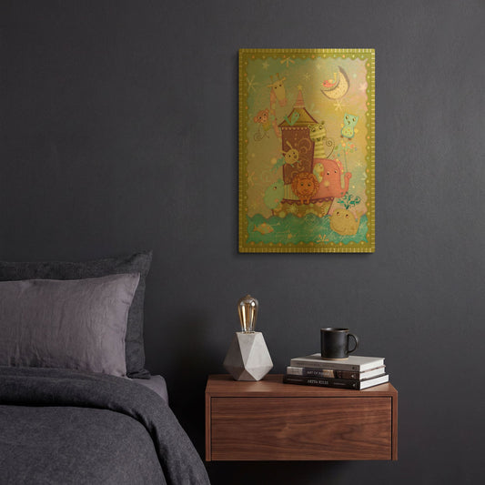 'Ark 1' By Viv Eisner Gold Metal Wall Art