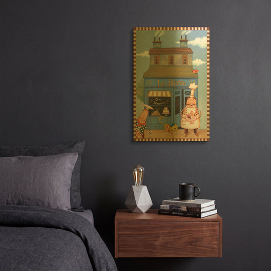 'Chef 5 Chez Bistro' By Viv Eisner Gold Metal Wall Art