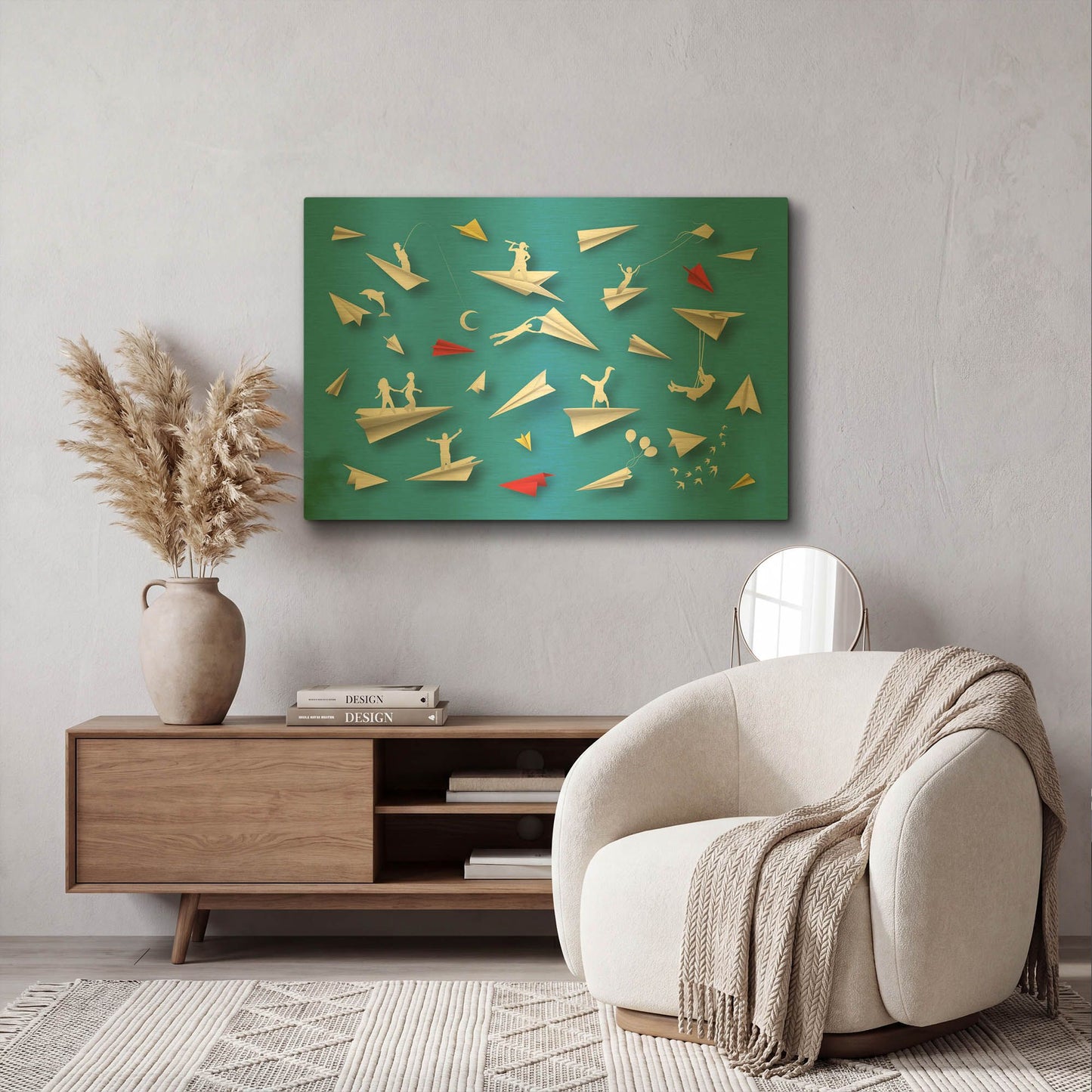 'Paper Planes' By LUXE Gold Metal Wall Art