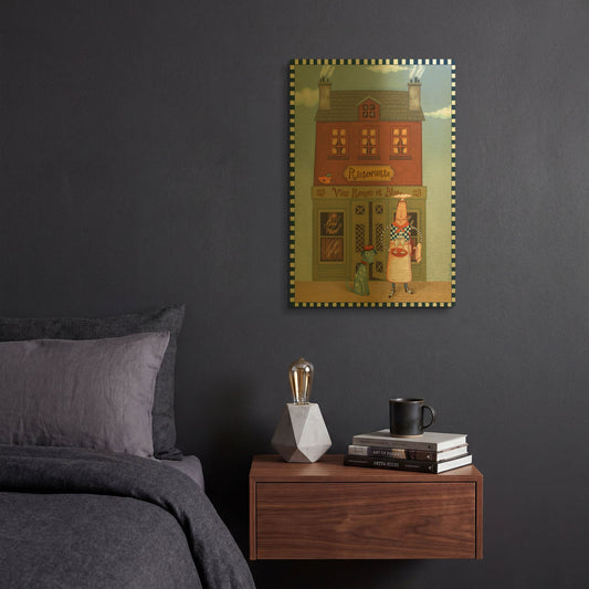 'Chef 8 Ristorante' By Viv Eisner Gold Metal Wall Art