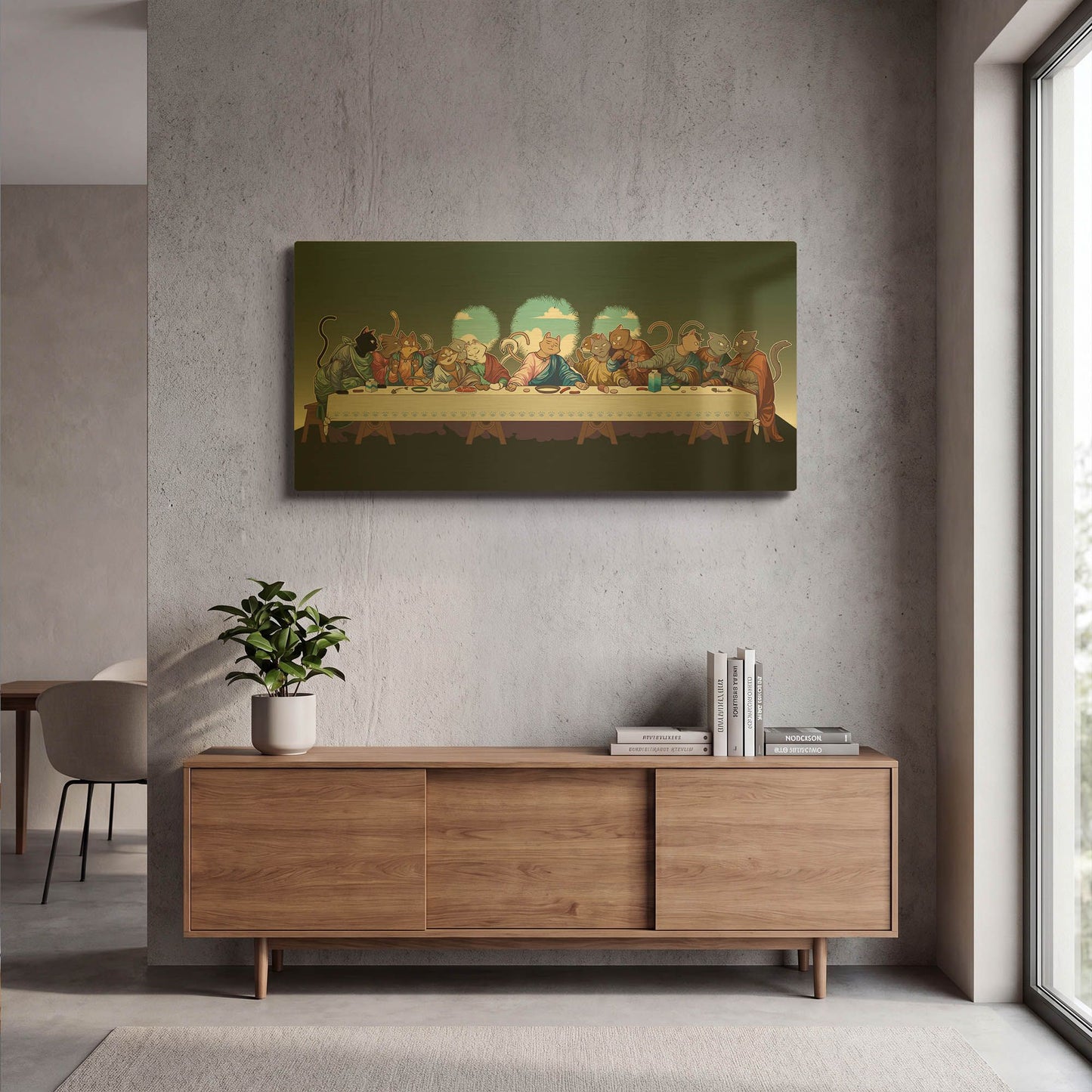 'The Cat' By Maxim Gold Metal Wall Art