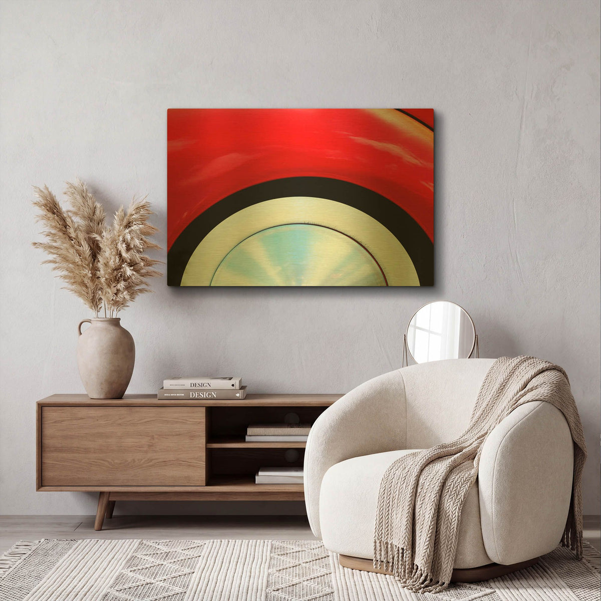 '39 wheel and fender' By Clive Branson Gold Metal Wall Art