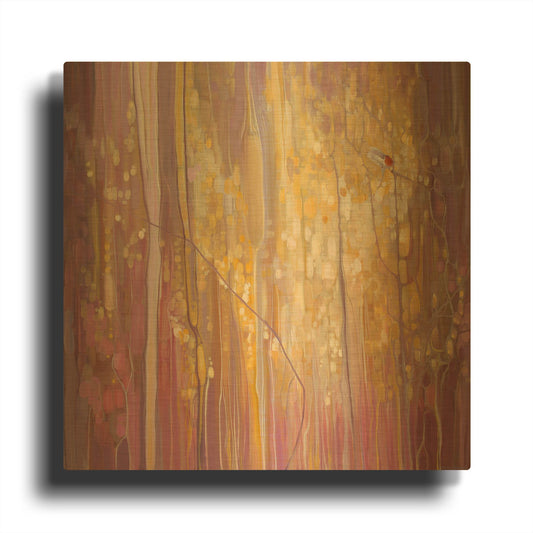 'Robins Song' By Gill Bustamante Gold Metal Wall Art