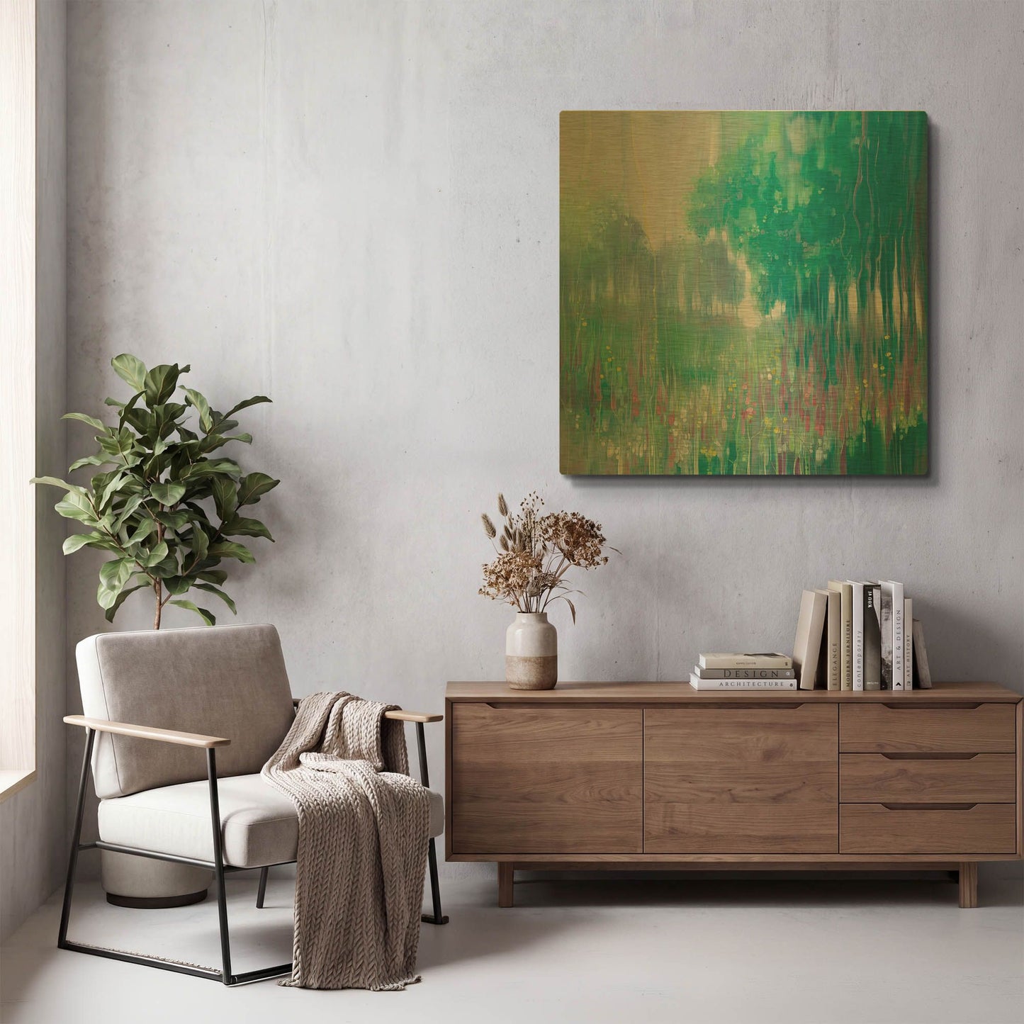 'June Melody' By Gill Bustamante Gold Metal Wall Art