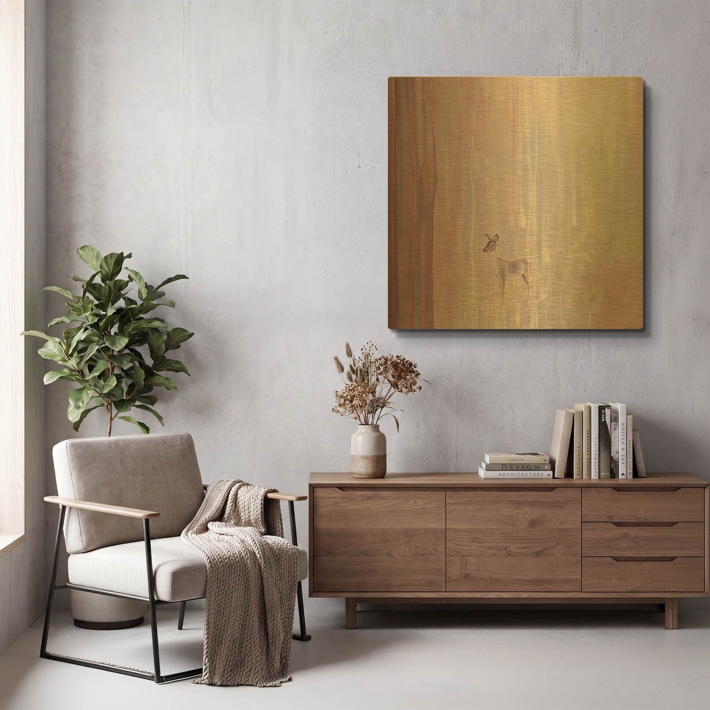 'Beautiful' By Gill Bustamante Gold Metal Wall Art
