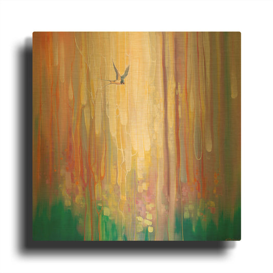 'Summer Ends' By Gill Bustamante Gold Metal Wall Art