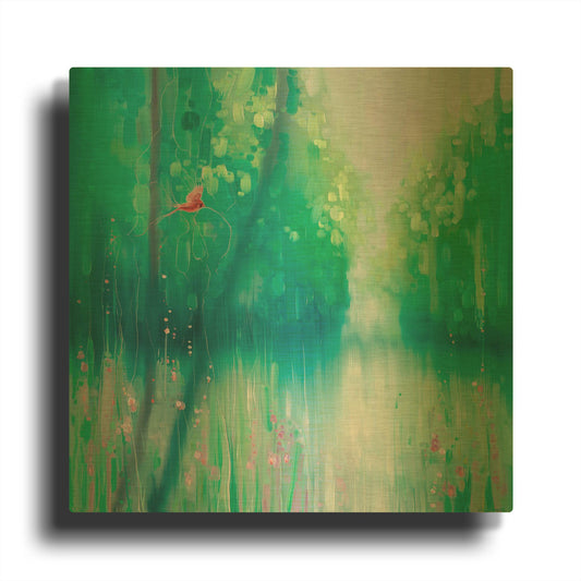 'Summer Time Warp' By Gill Bustamante Gold Metal Wall Art