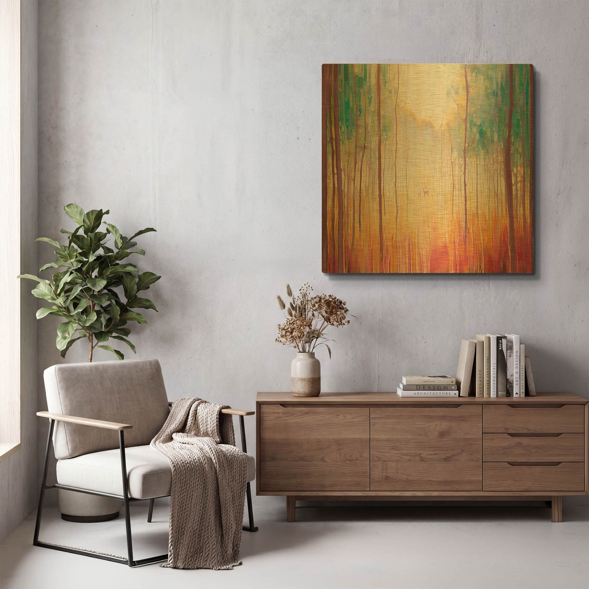 'Elusive 2' By Gill Bustamante Gold Metal Wall Art