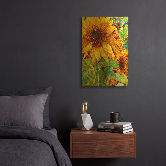 'Summer In The Garden' By Mandy Budan Gold Metal Wall Art