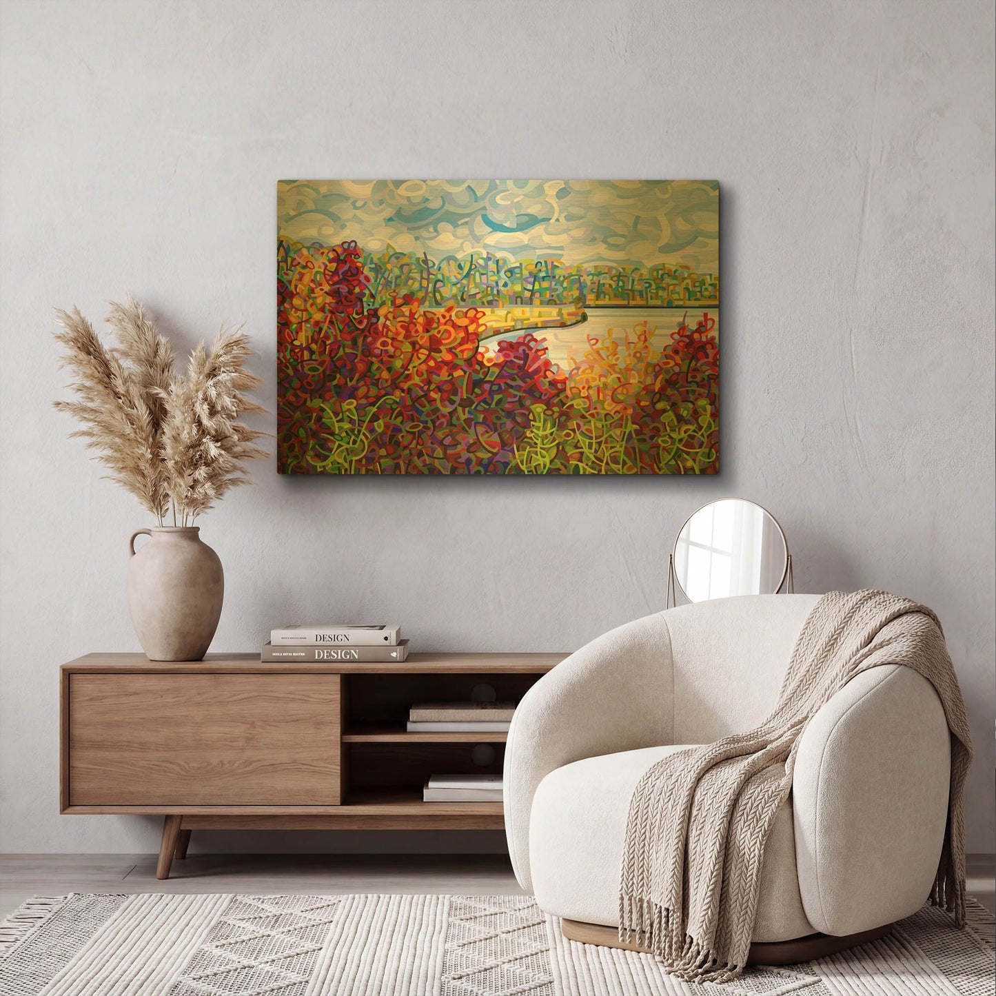'Summers End' By Mandy Budan Gold Metal Wall Art