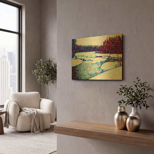 'Thaw' By Mandy Budan Gold Metal Wall Art