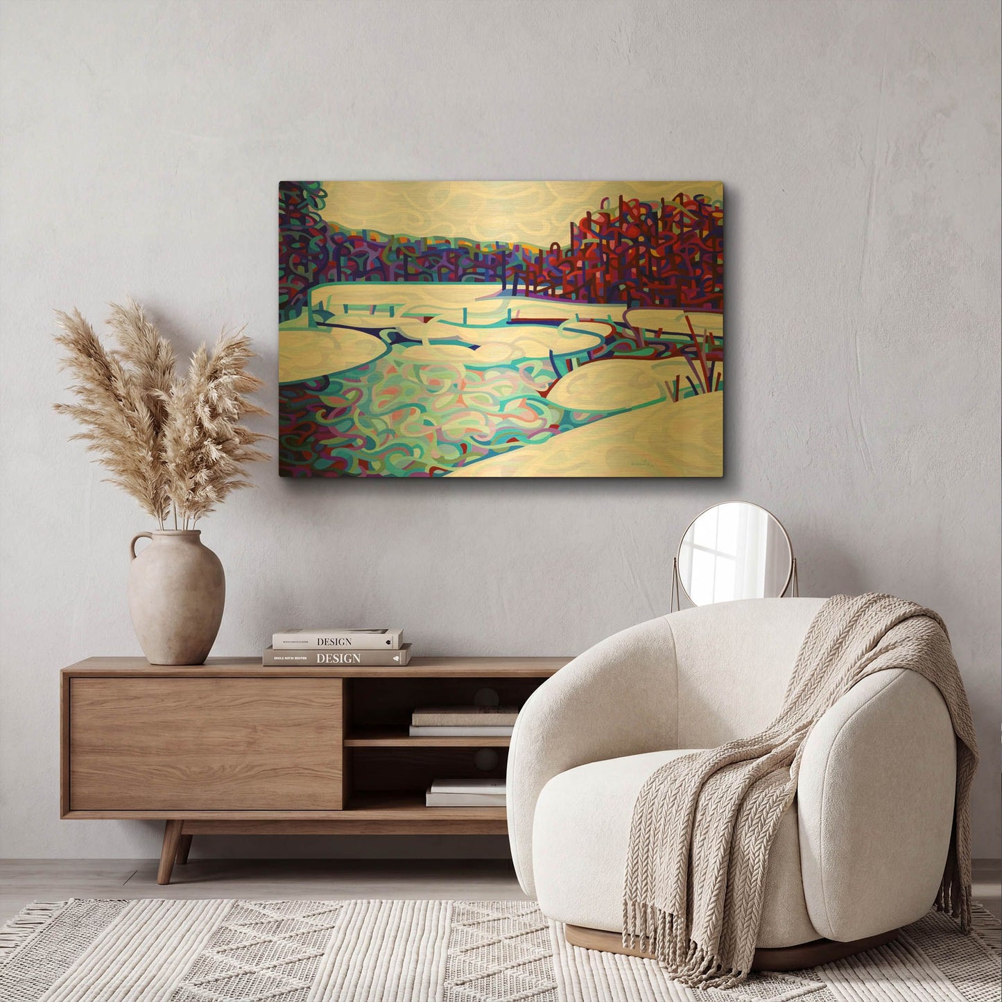 'Thaw' By Mandy Budan Gold Metal Wall Art