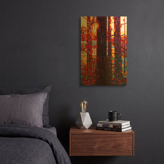 'Carnelian Morning' By Mandy Budan Gold Metal Wall Art