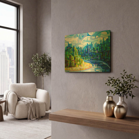 'July Progression' By Mandy Budan Gold Metal Wall Art