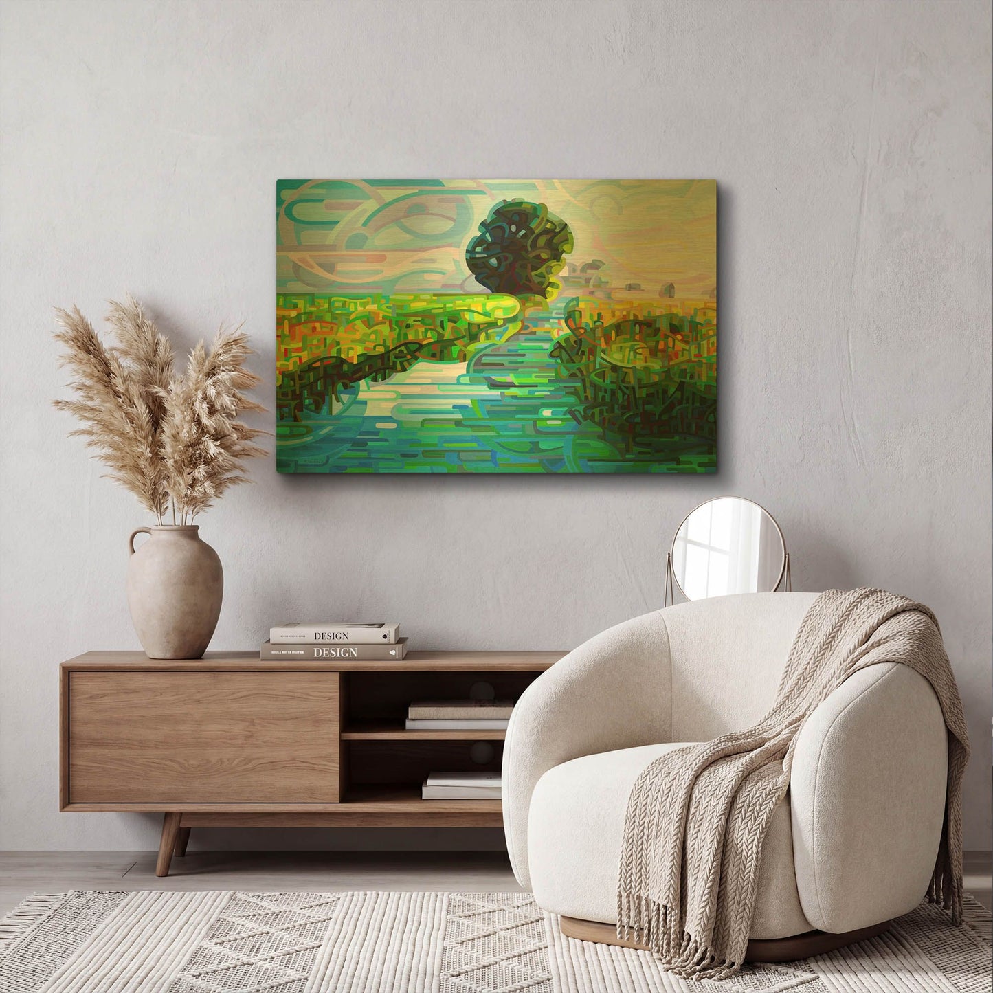 'Ebb And Flow' By Mandy Budan Gold Metal Wall Art