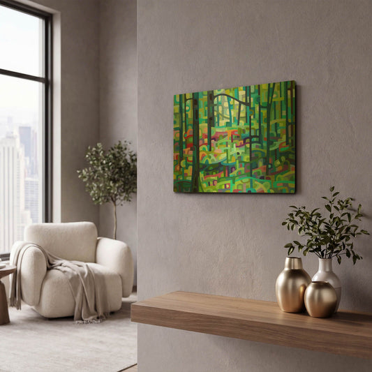 'Celadon Morning' By Mandy Budan Gold Metal Wall Art