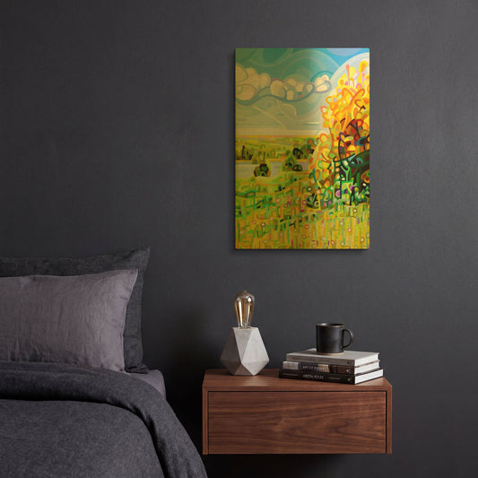 'Almost Autumn' By Mandy Budan Gold Metal Wall Art