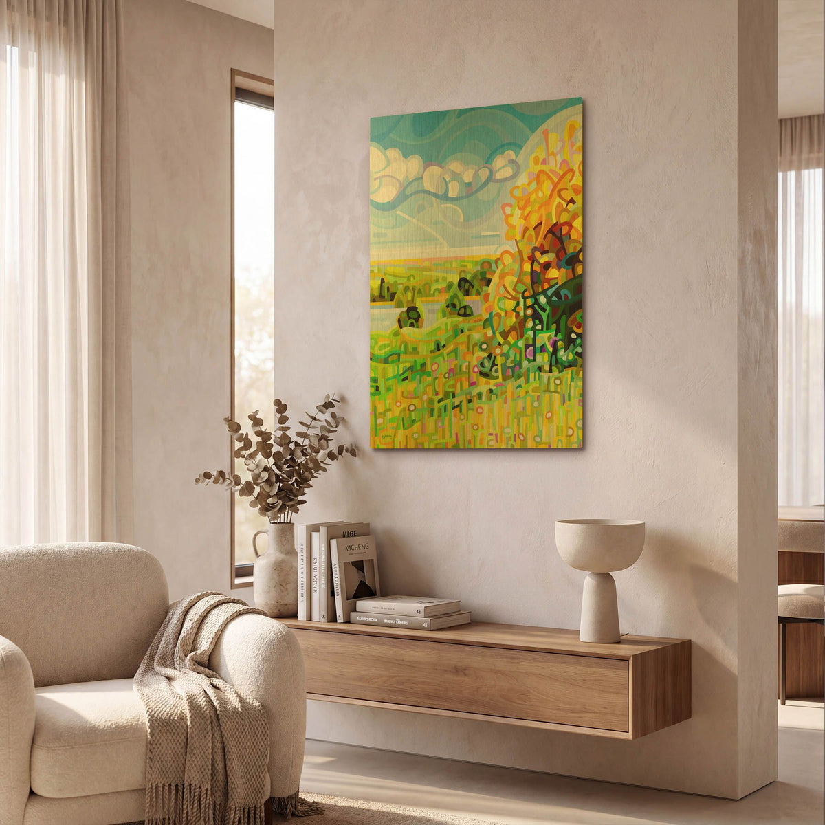 'Almost Autumn' By Mandy Budan Gold Metal Wall Art