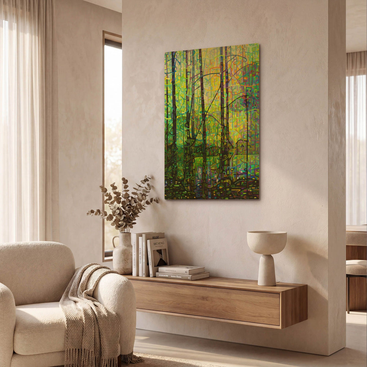 'Poolside' By Mandy Budan Gold Metal Wall Art