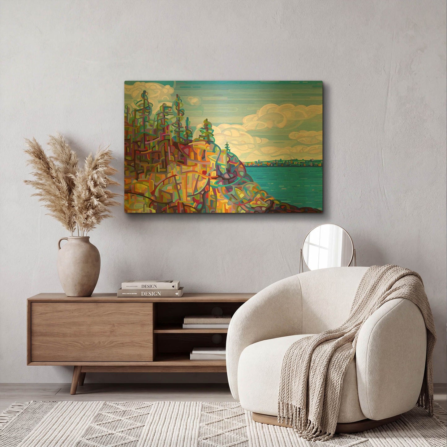 'Living on the Edge' By Mandy Budan Gold Metal Wall Art